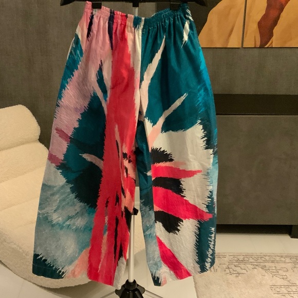 Uniwax Vibrant Abstract Patterned Palazzo Pants M - Picture 3 of 6